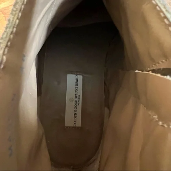 Golden Goose Young Boots in Tobacco Suede- Ice Leopard, Size 40 - Picture 6 of 12